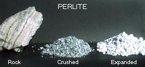 Perlite - rock, crushed, and expanded